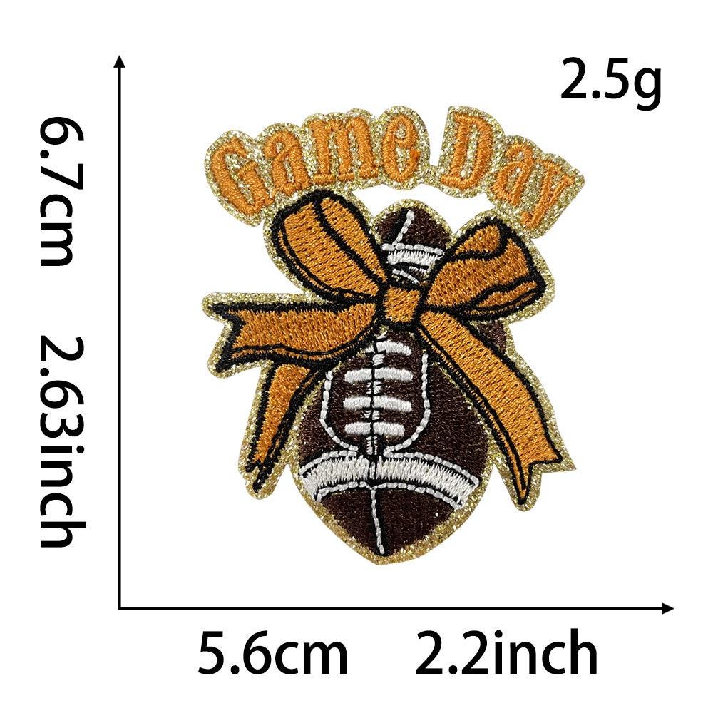 Game Day Football Bow Patch